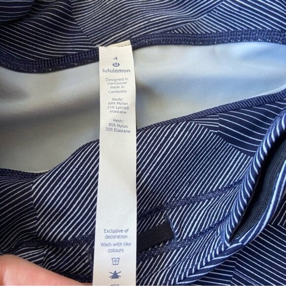 Lululemon Speed Up Tight *Full-On Luxtreme 28"Etch Hail Midnight Navy size 4 - Picture 13 of 13
